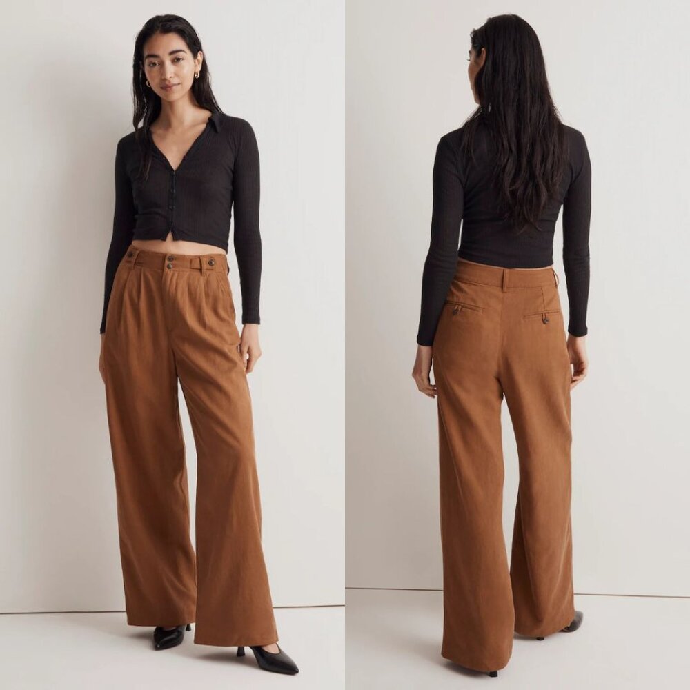 Madewell Wide Leg Pants in Acorn